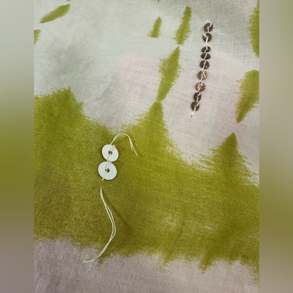 Style & Co 0X Coconut Girl Y2K Green Boho Tie Dye Cotton Tropical Maxi Skirt - Picture 9 of 14